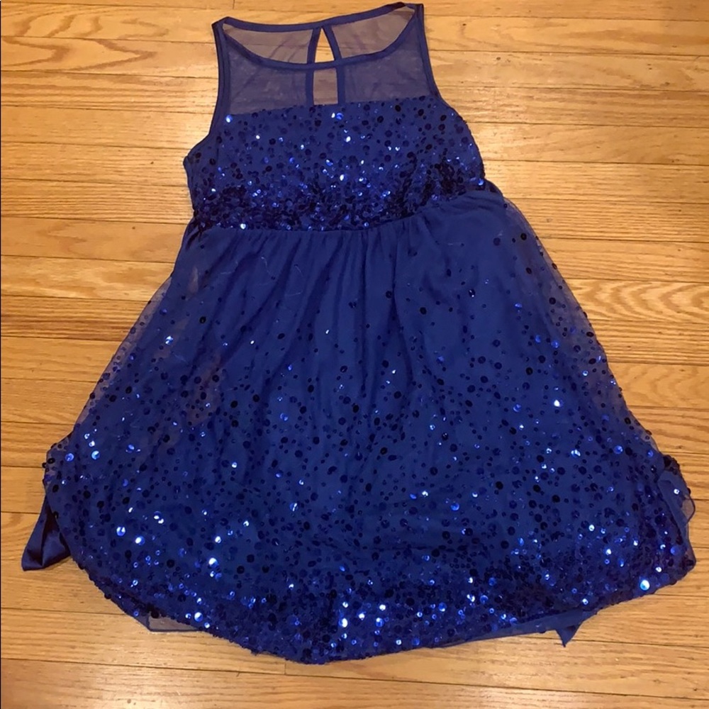 A blue sequenced dress from ruby rox